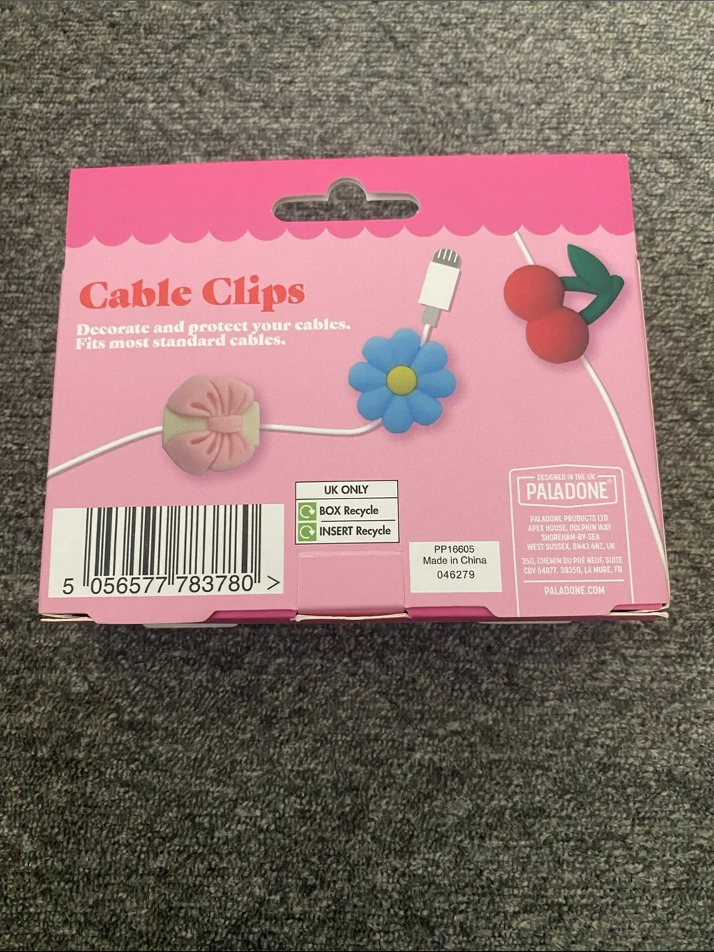 Cable Clips 3-Pack — Blue, Pink & Red Cable Protectors